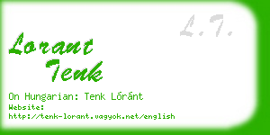 lorant tenk business card